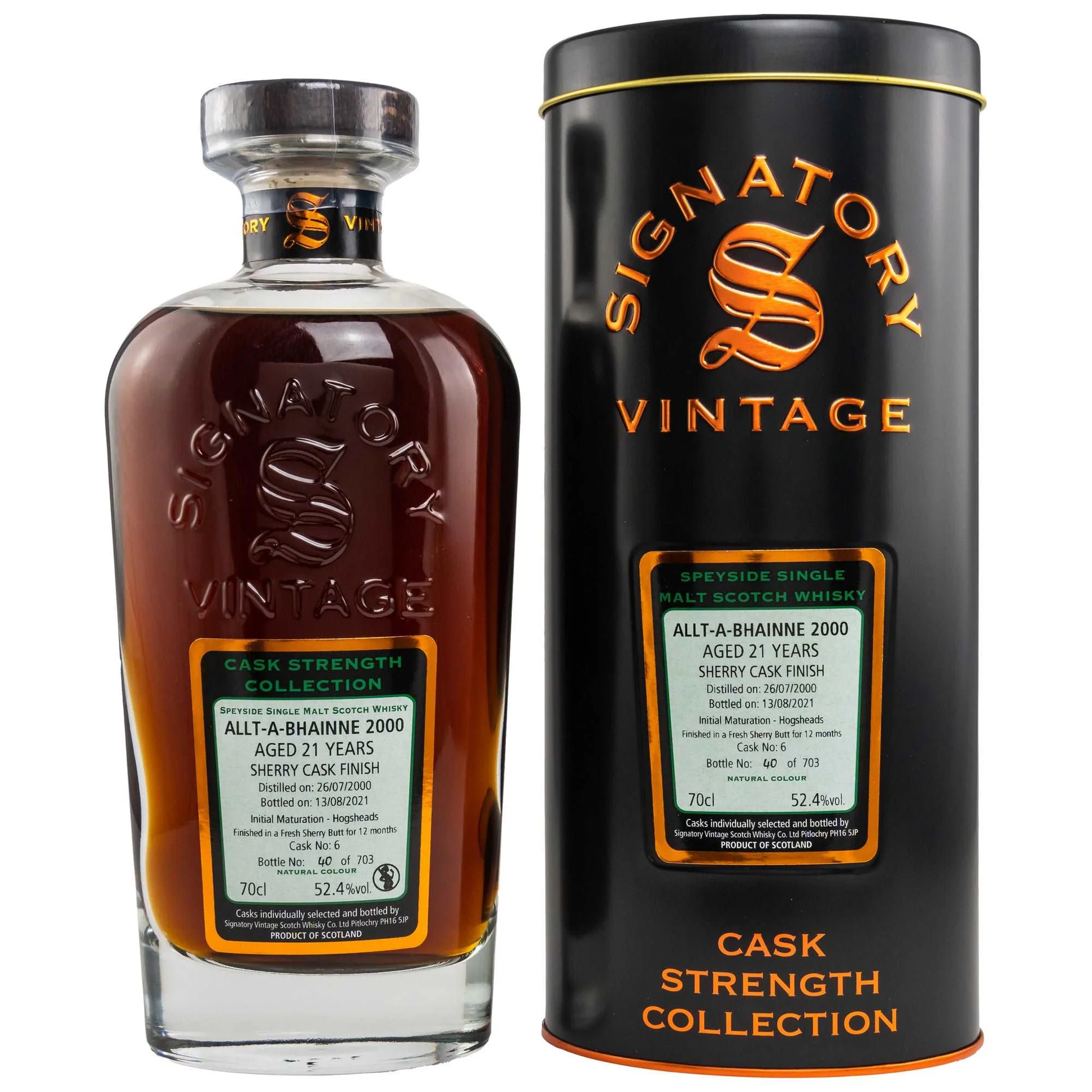 Allt-A-Bhainne 2000/2021 - 21 Jahre Hogsheads Sherry Cask Finish